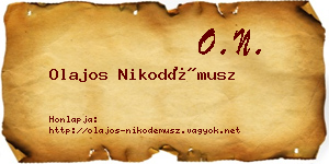 Olajos Nikodémusz névjegykártya